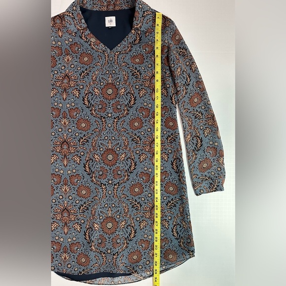 Cabi Provincial Floral Shift Dress Women’s Size XS Blue Brown - Picture 5 of 5
